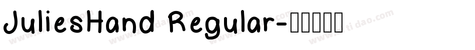 JuliesHand Regular字体转换